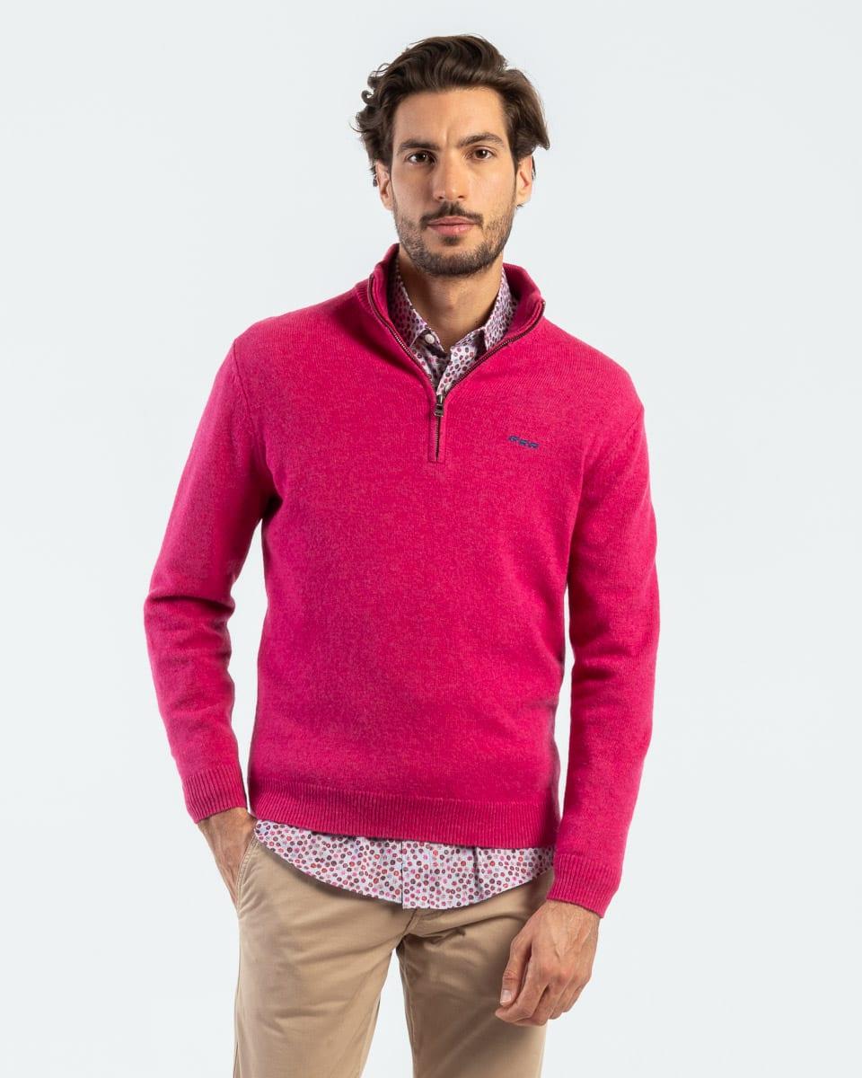 Pull rose saumon cheap homme