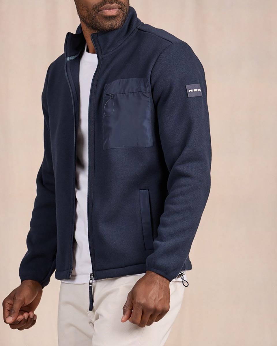 Blouson Polaire à poche bleu I Mise au Green