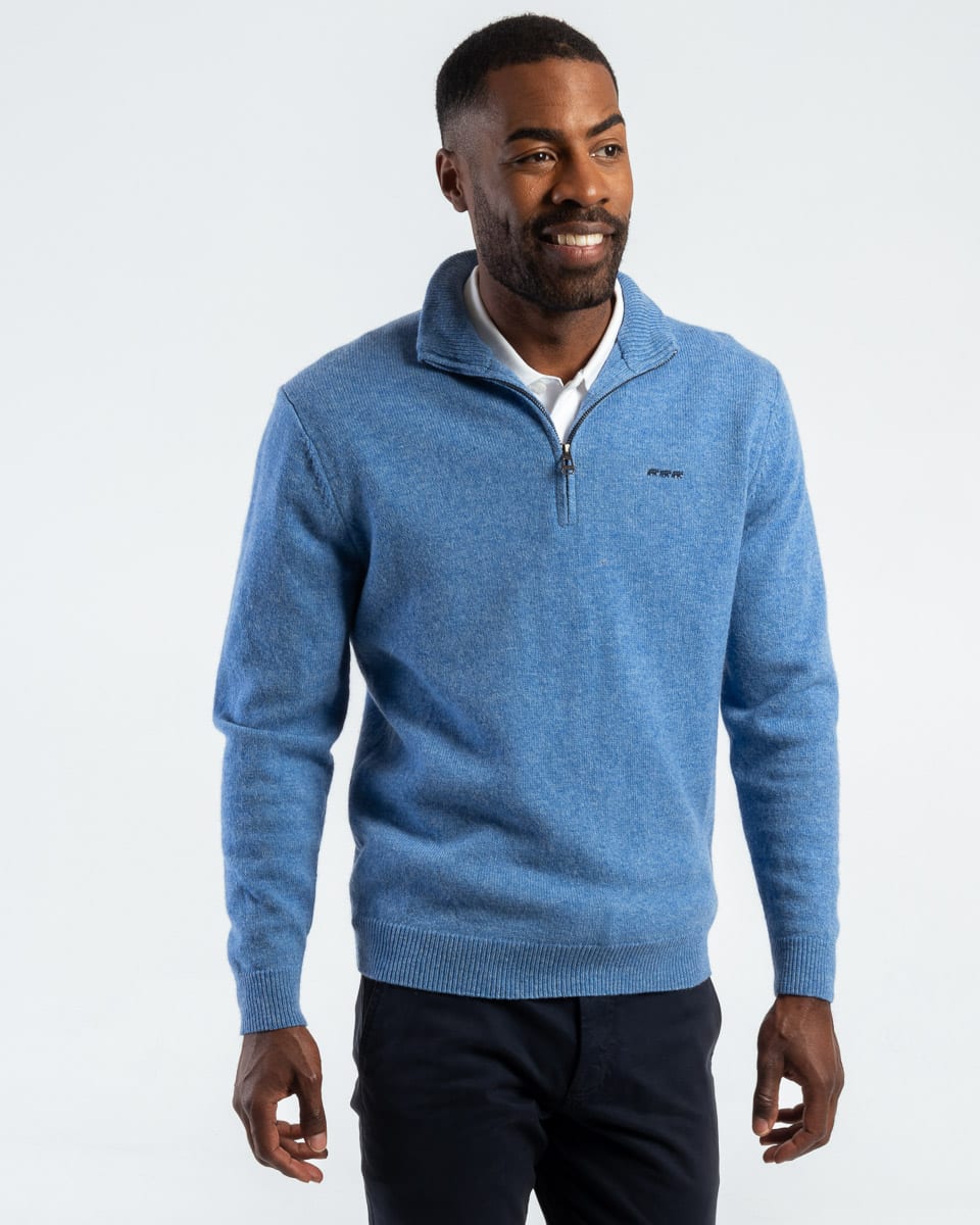 Pull col camionneur uni manches longues en lambswool