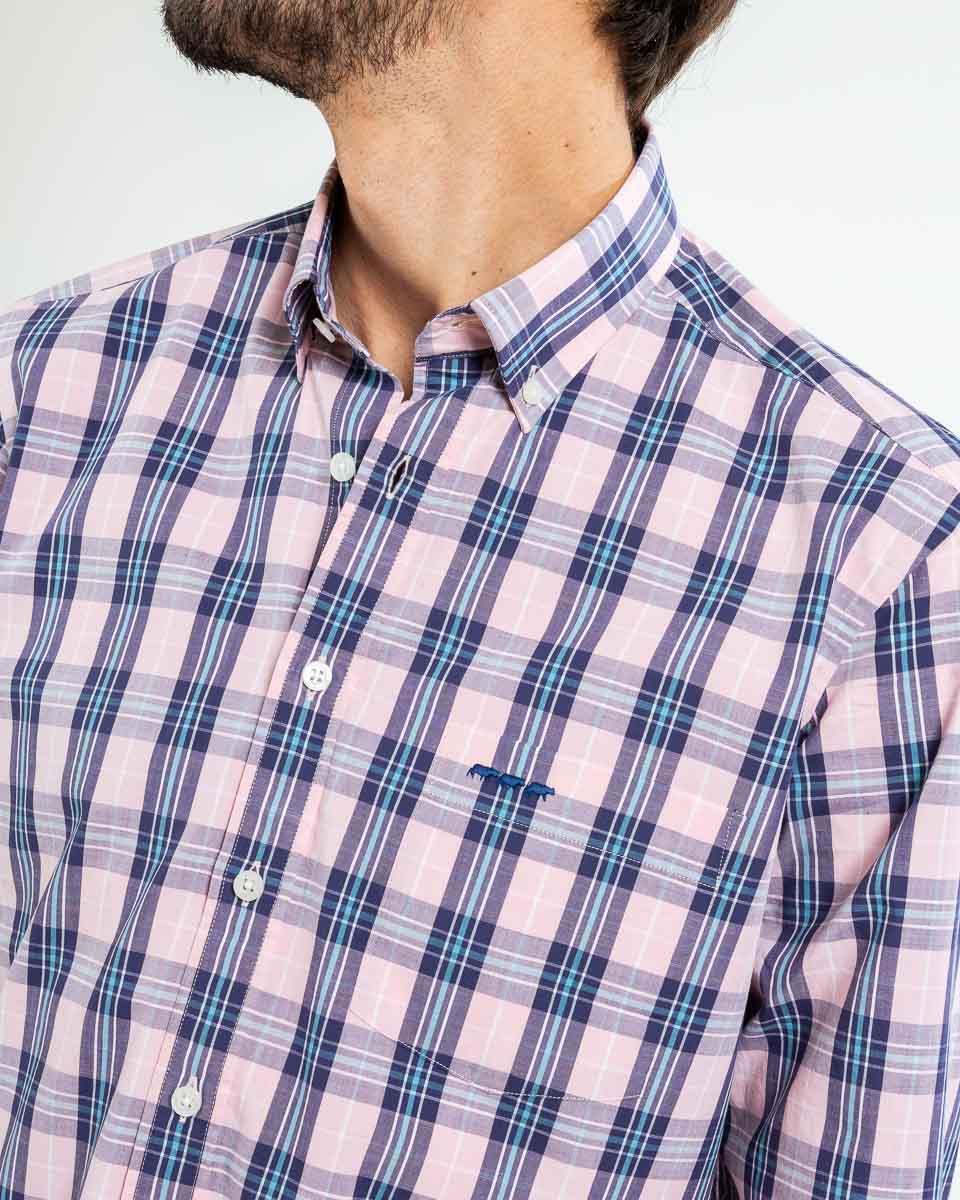Chemise a carreaux rose deals