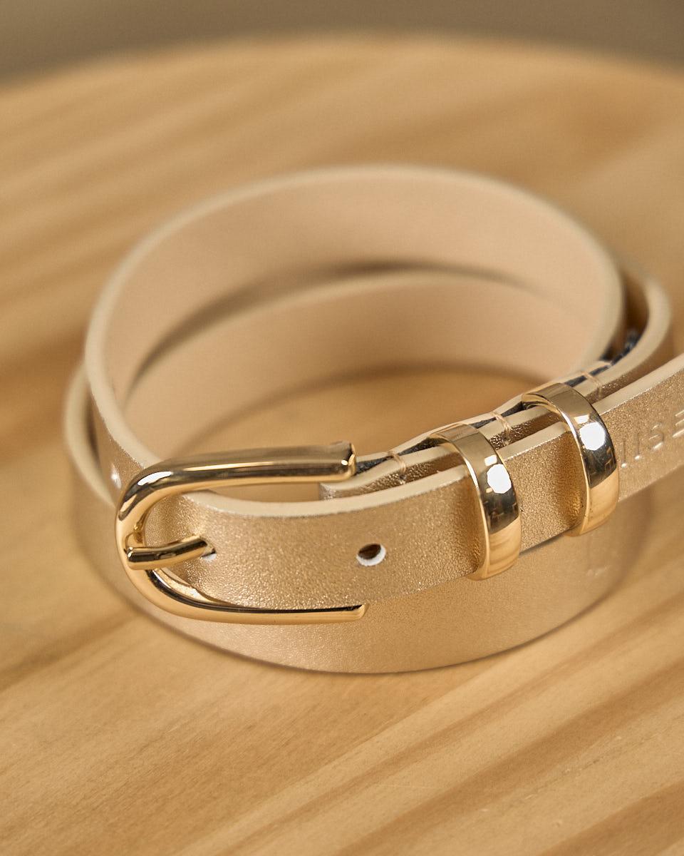 Ceinture fine beige