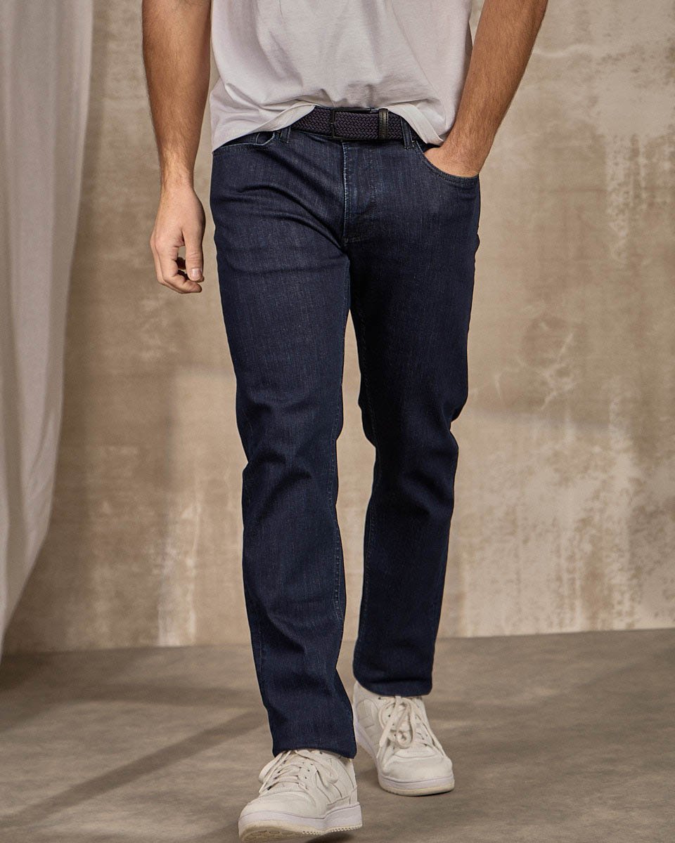 Jean coupe ajustée bleu