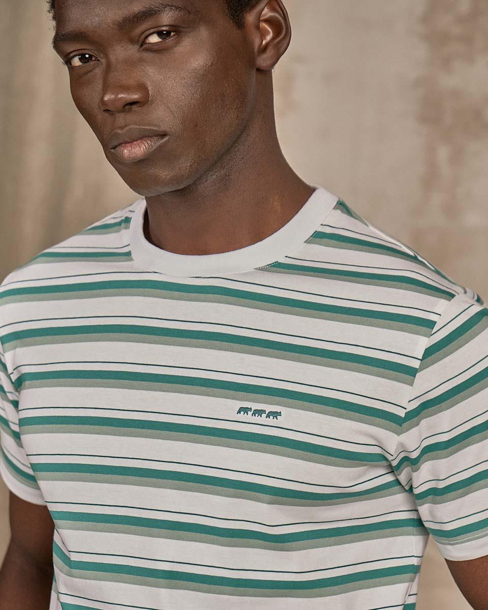 T-shirt rayé bleu