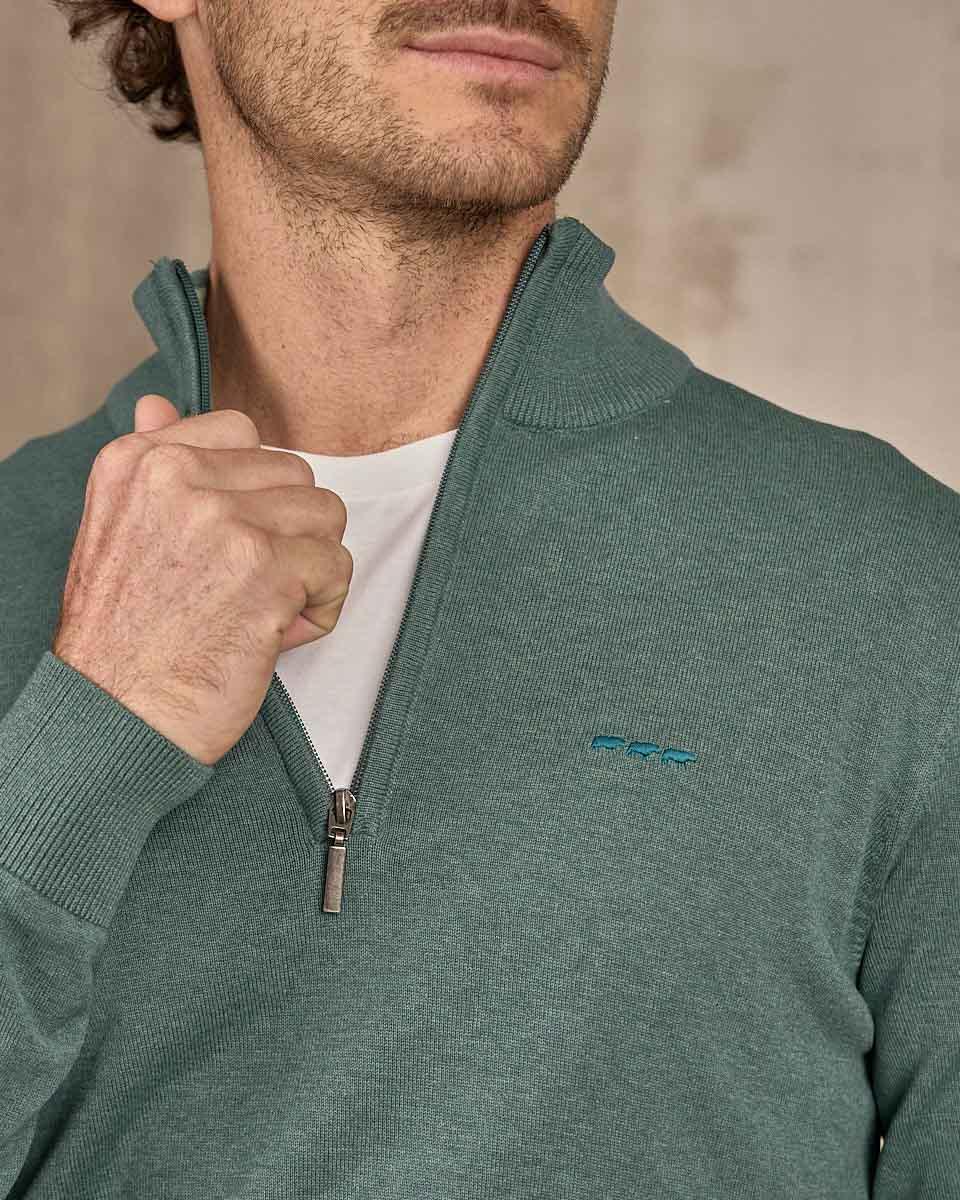 Pull col camionneur vert