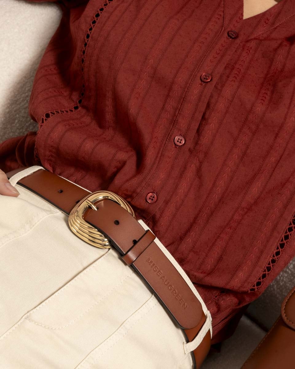 Ceinture signature avec boucle travaillée