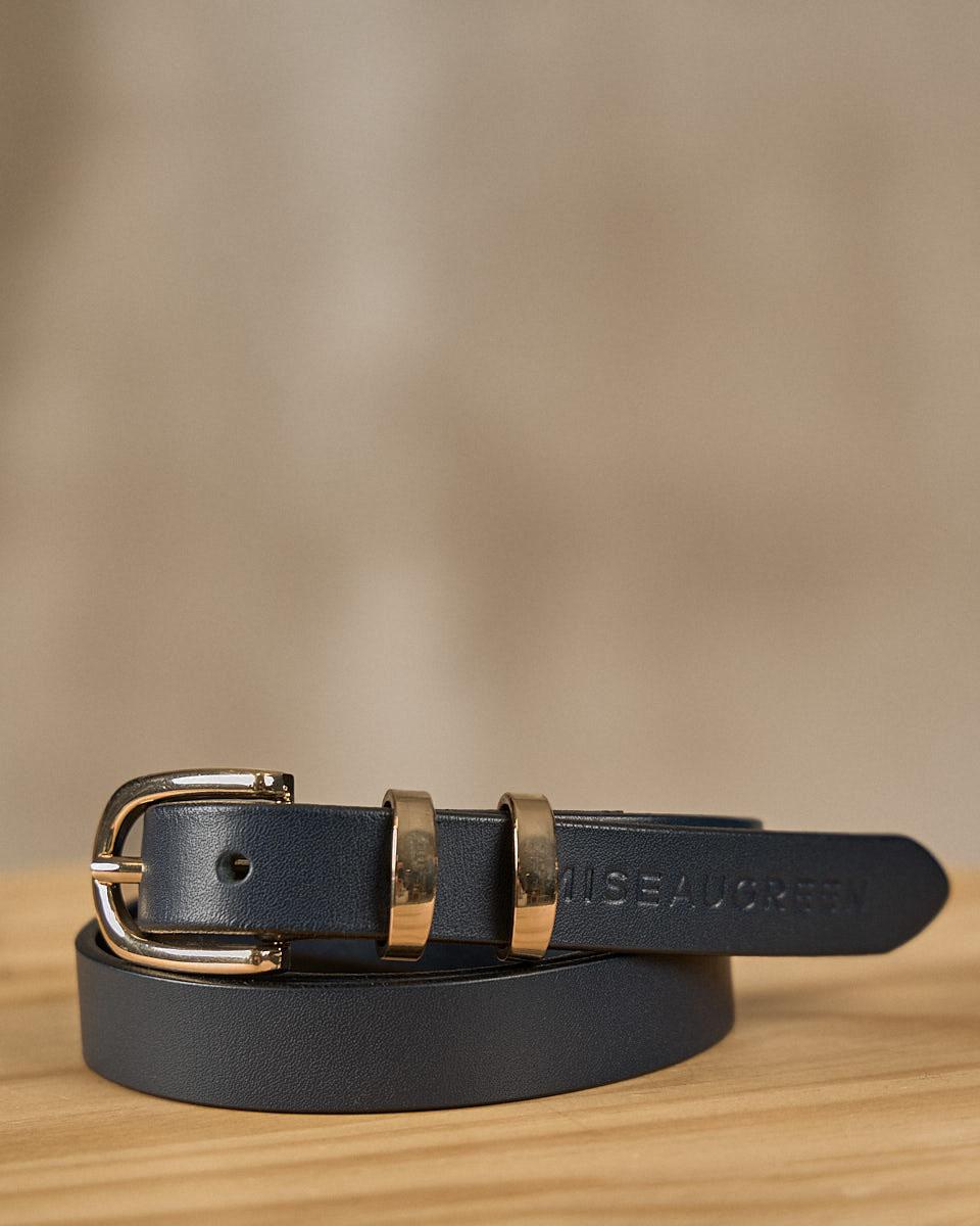Ceinture fine en cuir lisse