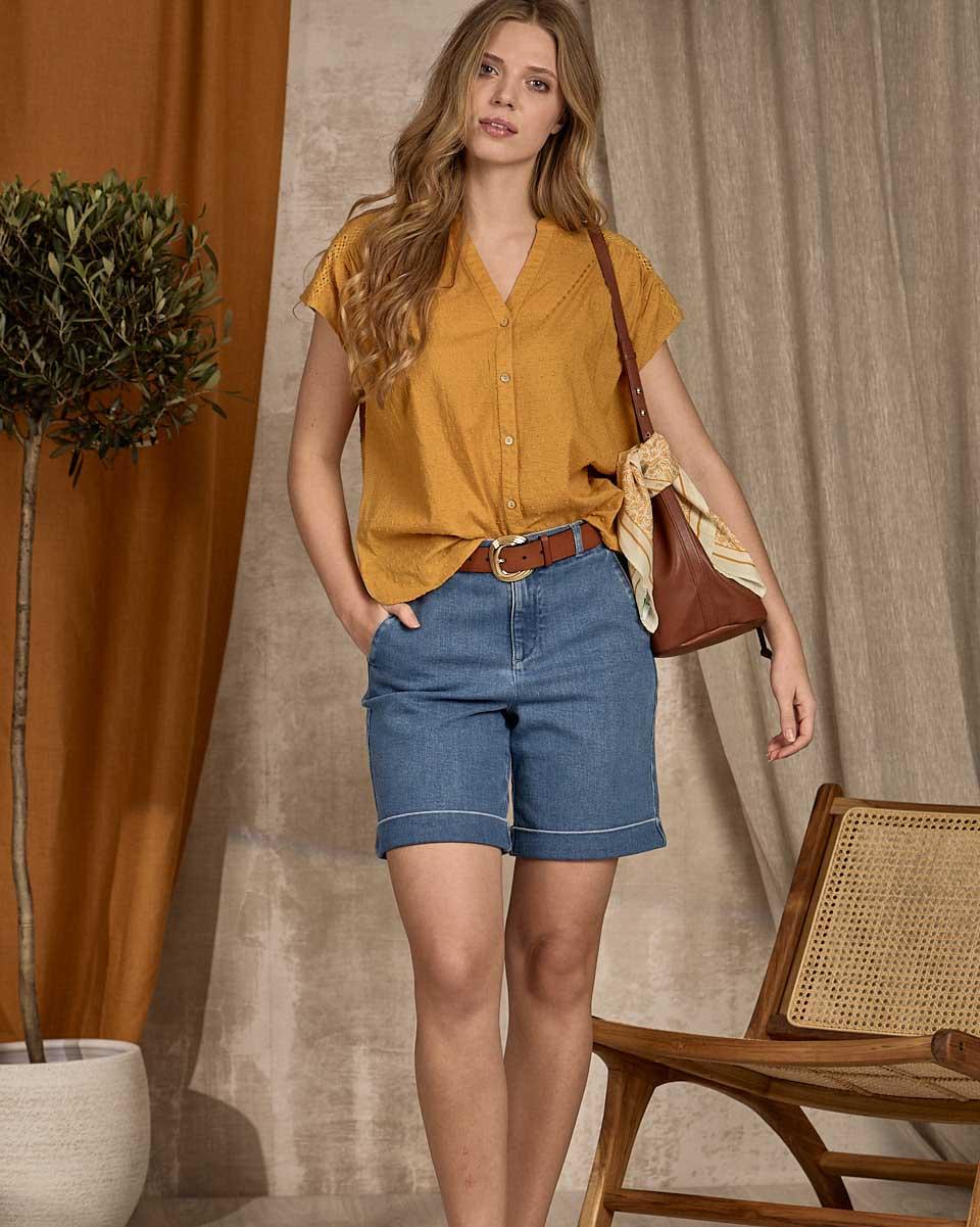 Top chaîne et trame jaune