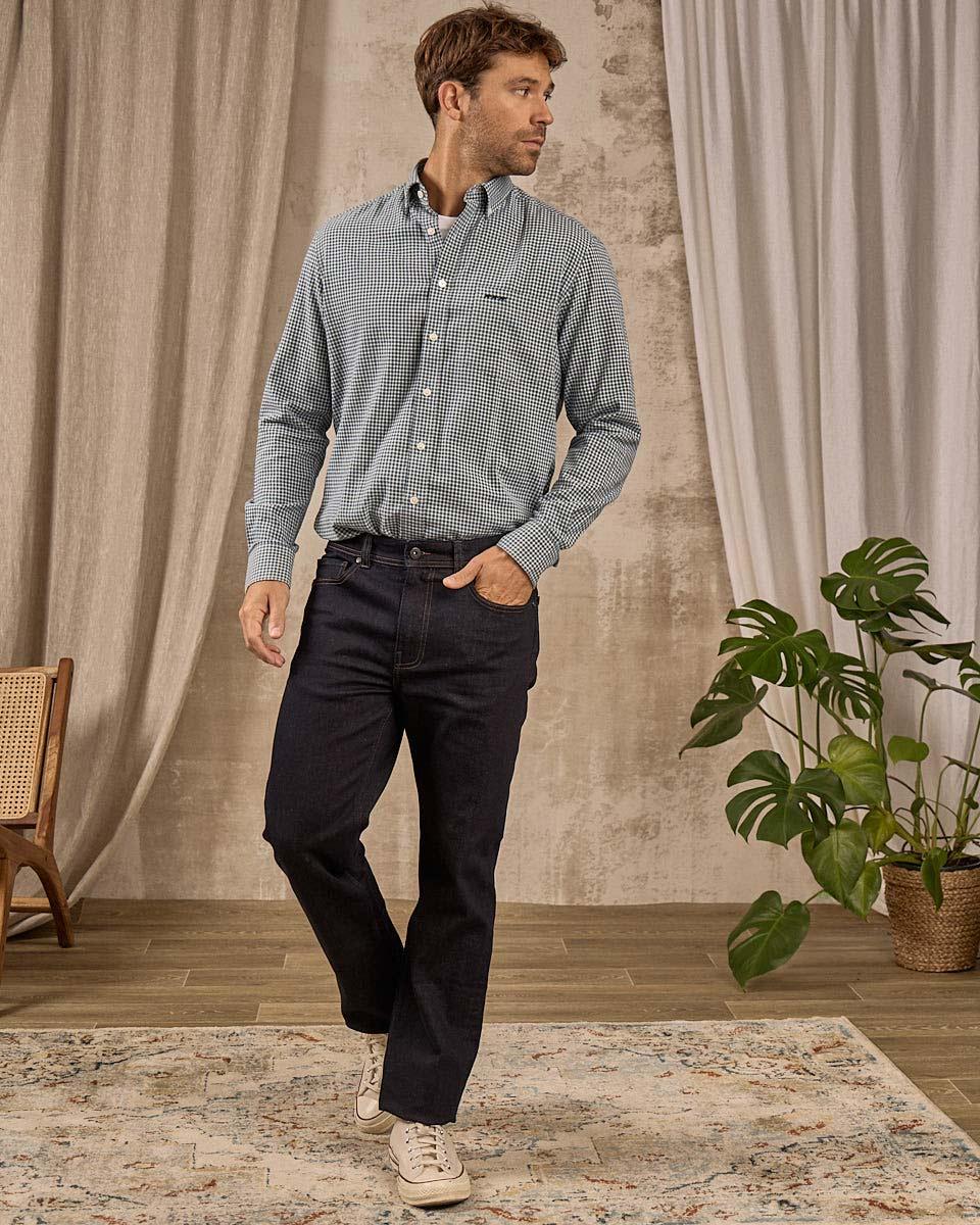 Jean coupe droite bleu