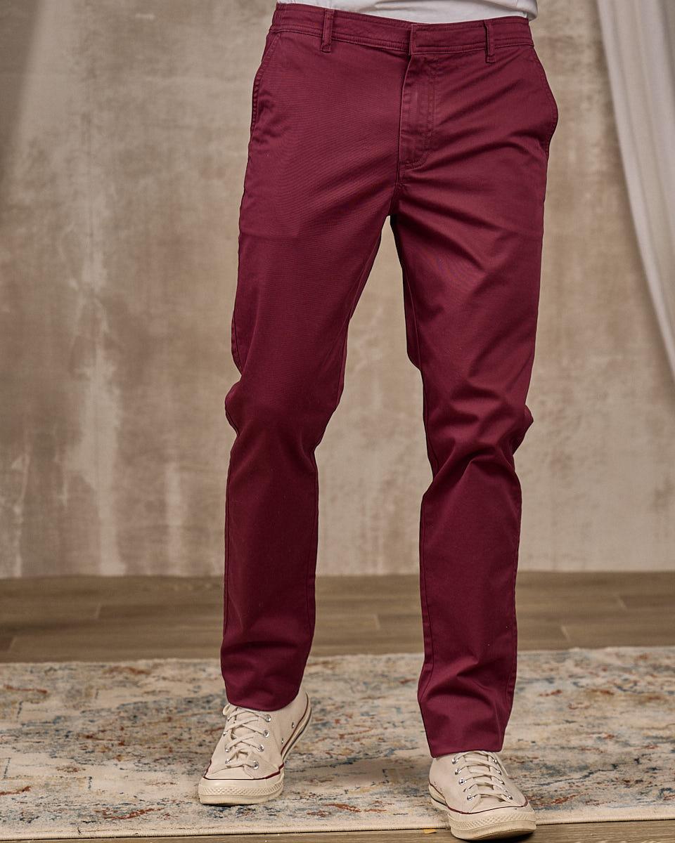 Chino modern fit rouge