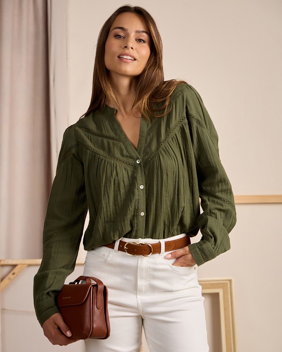 Chemise Clemmy vert