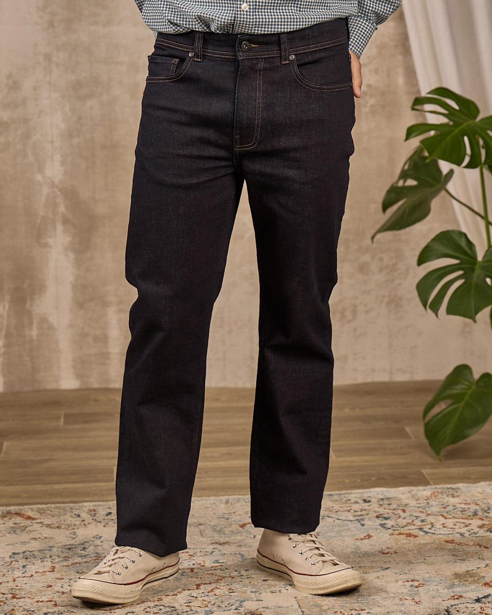 Jean coupe droite bleu