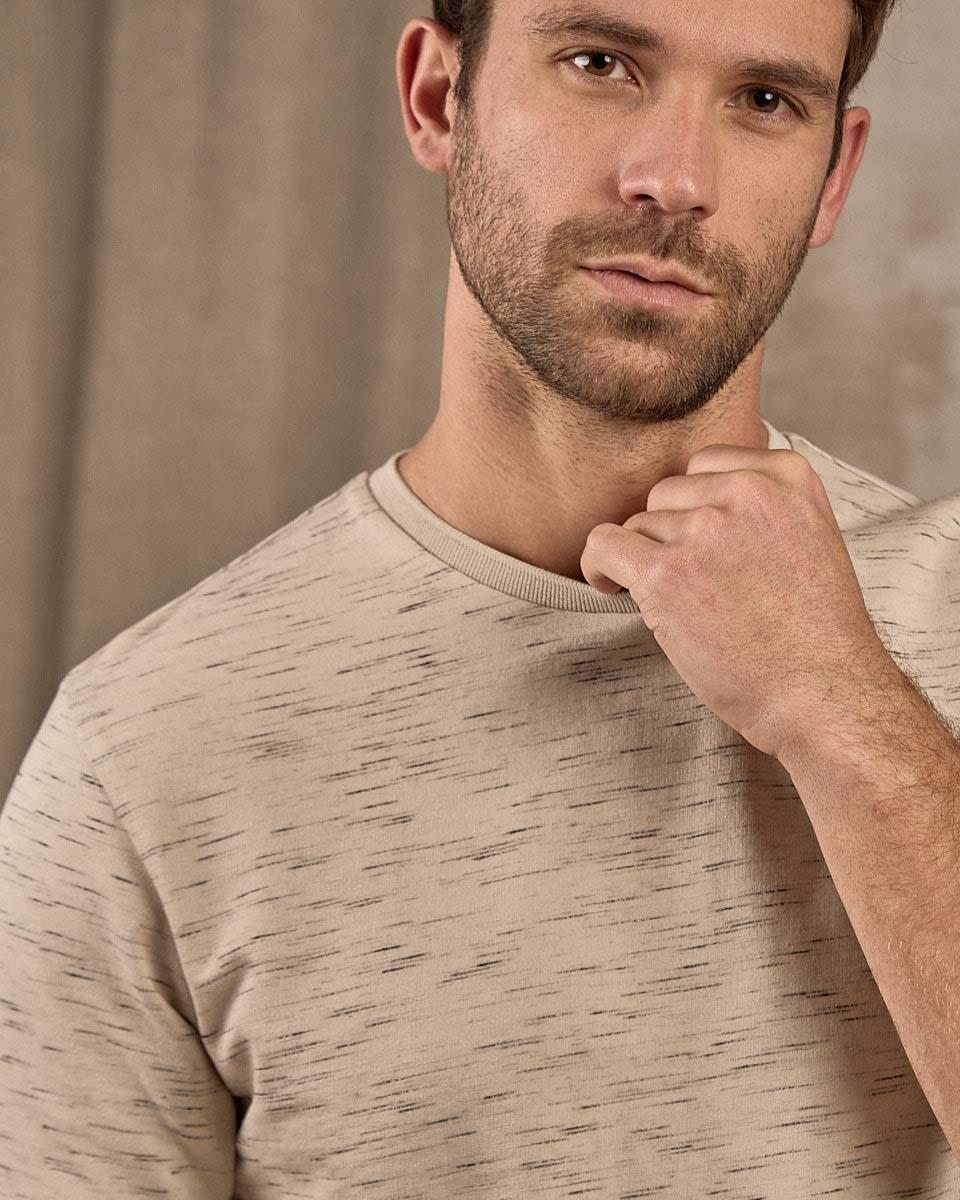 T-shirt chiné beige