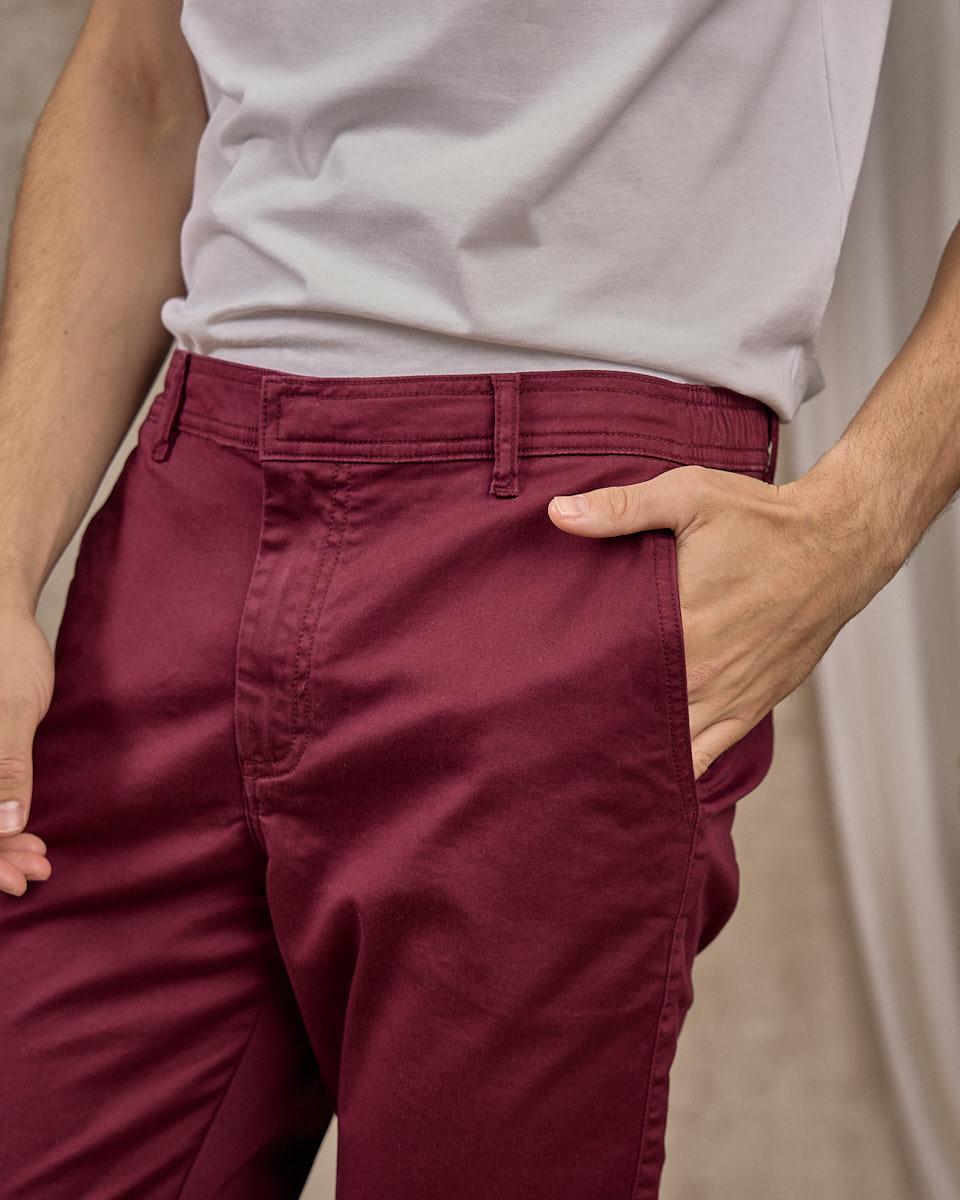Chino modern fit rouge