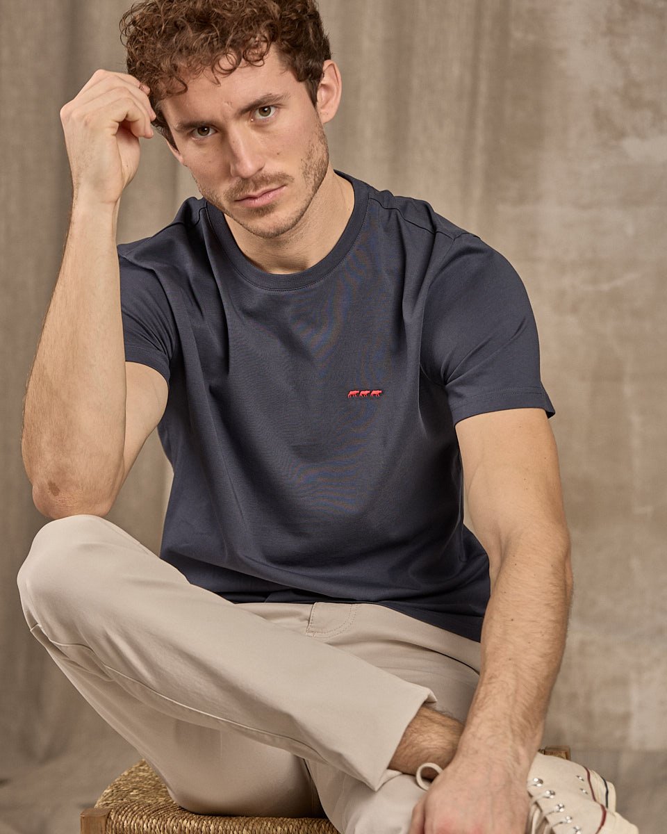 T-shirt Cédric bleu