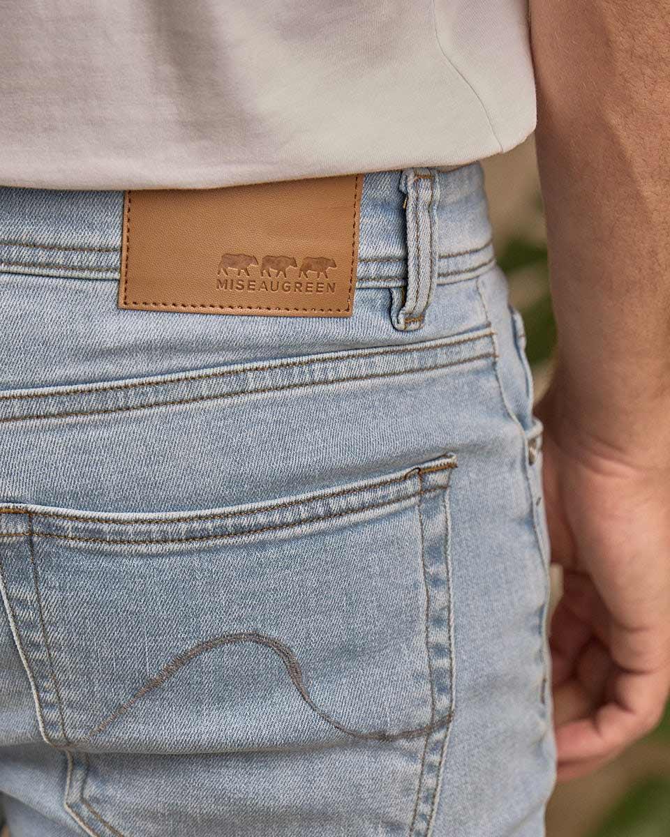 Jean coupe droite bleu