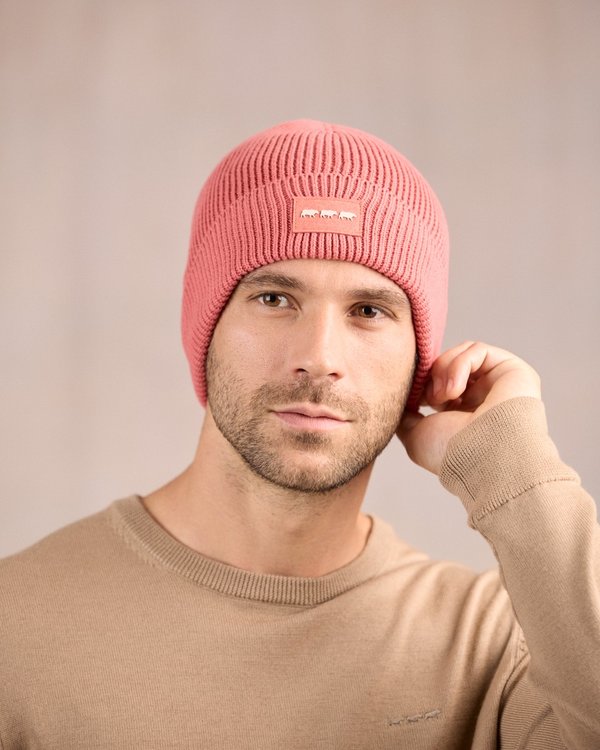 Bonnet en tricot rose Bonnet en tricot rose