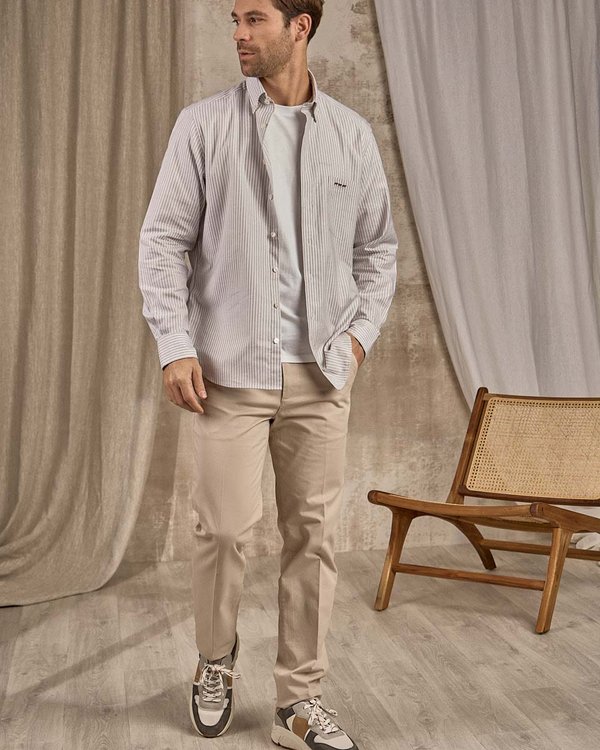 Chemise à rayures beige Chemise à rayures beige
