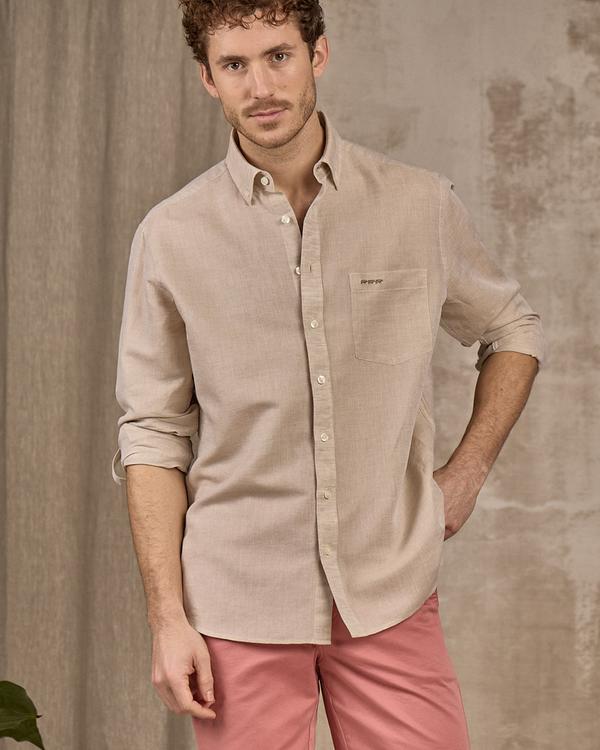 Chemise unie beige Chemise unie beige