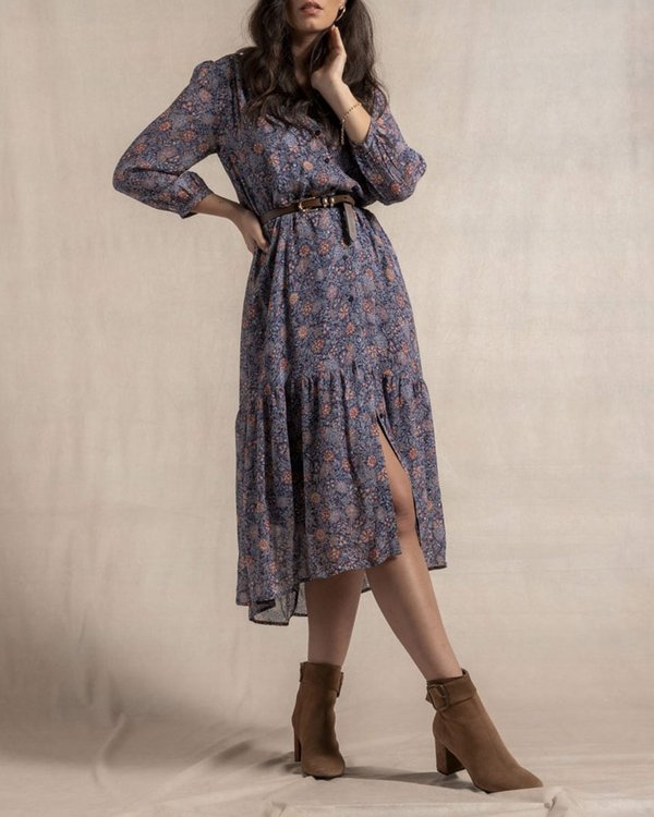 Robe longue fleurie