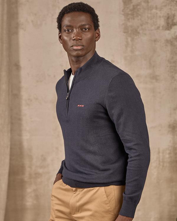 Pull col camionneur bleu Pull col camionneur bleu