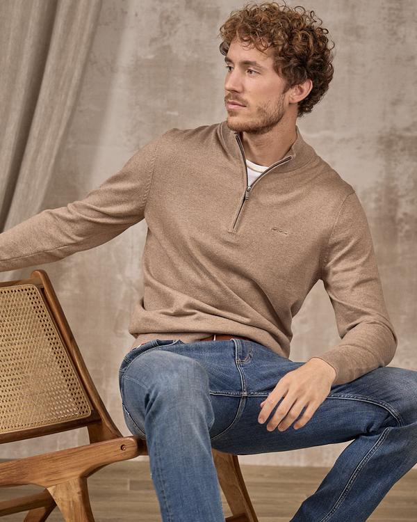 Pull col camionneur beige Pull col camionneur beige