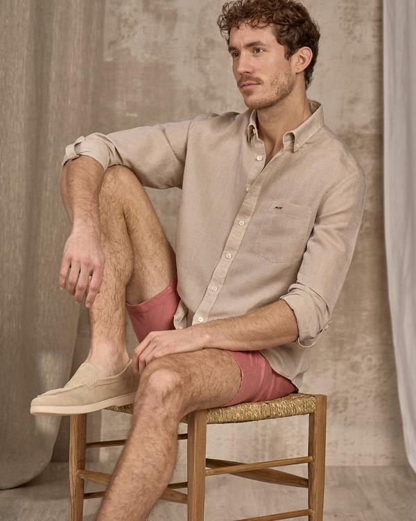 Chemise unie beige Chemise unie beige