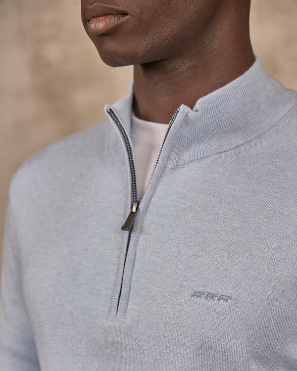 Pull col camionneur bleu Pull col camionneur bleu