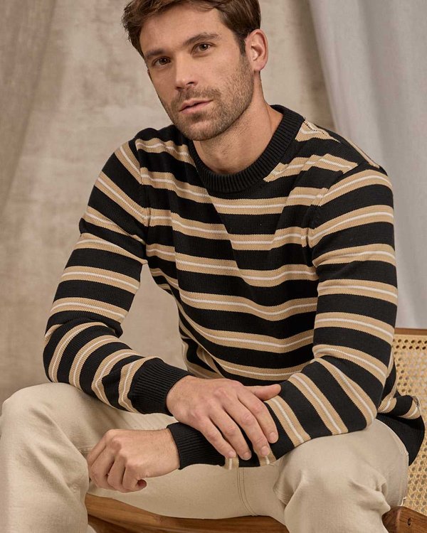 Pull col rond beige Pull col rond beige