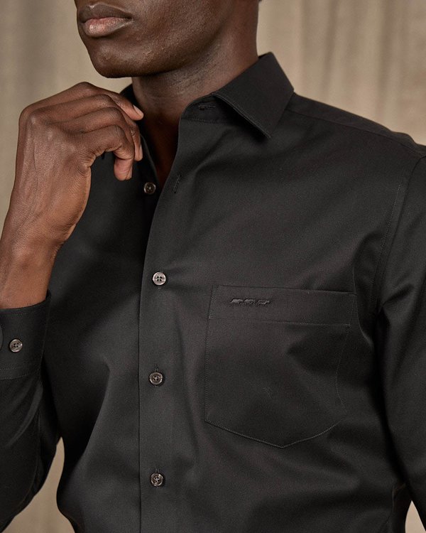 Chemise unie noir Chemise unie noir