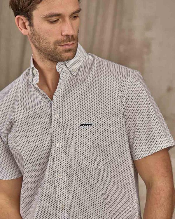 Chemise micro motifs blanc Chemise micro motifs blanc