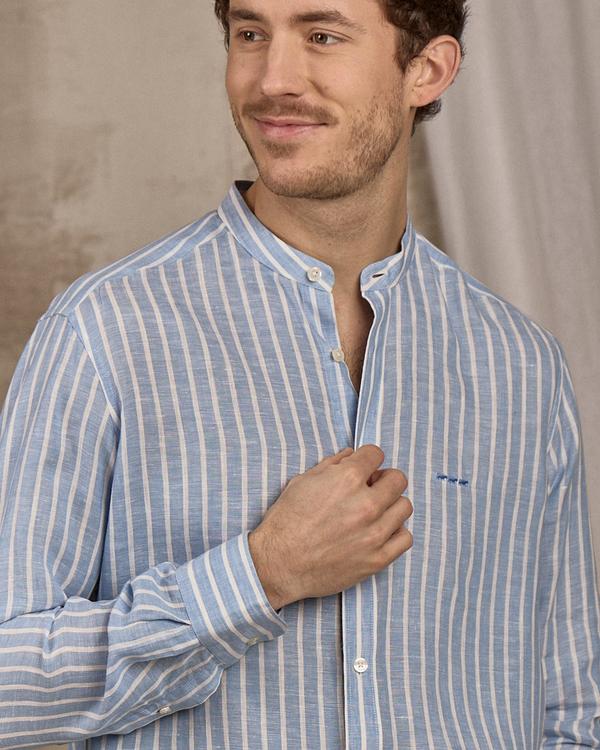 Chemise lin Dalian bleu Chemise lin Dalian bleu