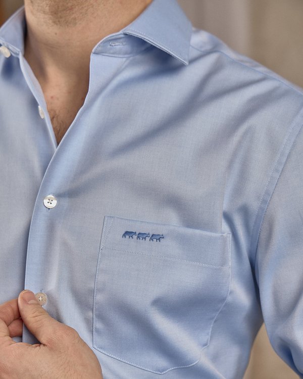 Chemise unie bleu Chemise unie bleu