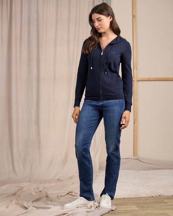 Cardigan zippé bleu Cardigan zippé bleu