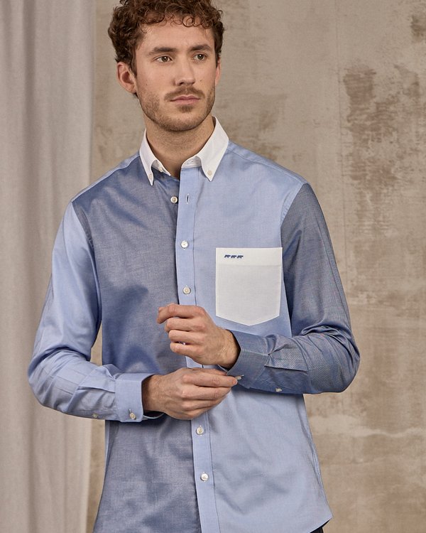 Chemise manches longues bleu Chemise manches longues bleu