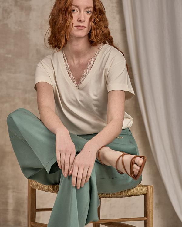 Pantalon fluide vert Pantalon fluide vert