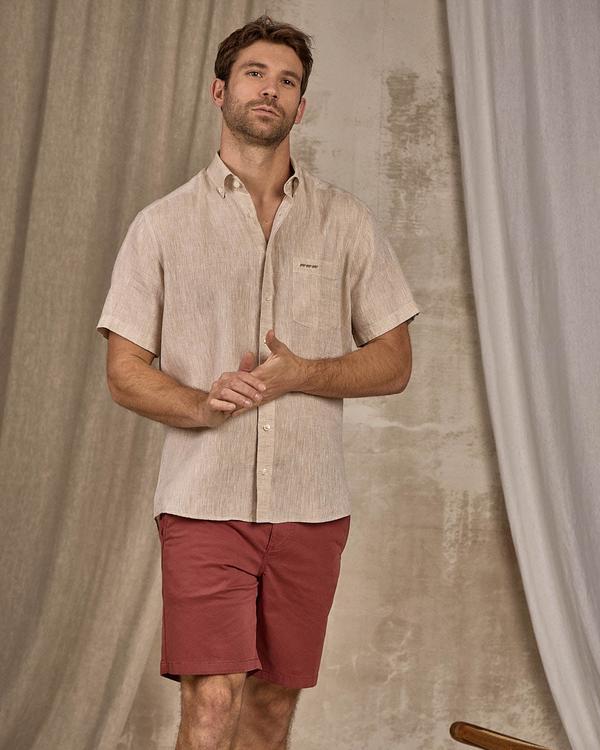 Chemise unie beige Chemise unie beige