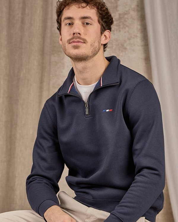 Sweat col camionneur bleu Sweat col camionneur bleu
