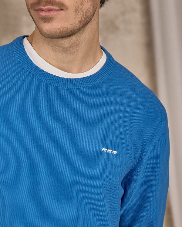 Pull nid d'abeille bleu Pull nid d'abeille bleu