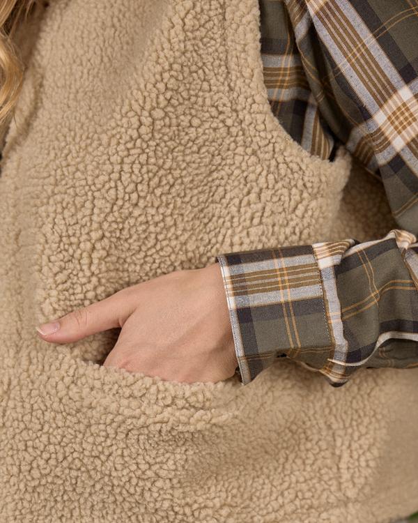 Gilet sans manches beige