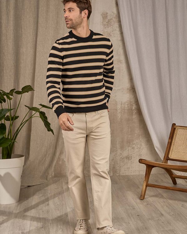 Pull col rond beige Pull col rond beige