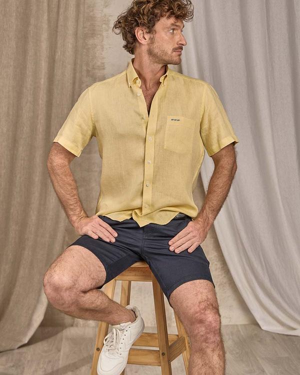 Chemise unie jaune Chemise unie jaune
