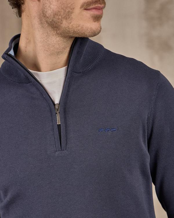 Pull col camionneur bleu