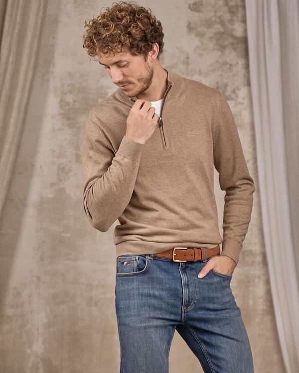 Pull col camionneur beige Pull col camionneur beige