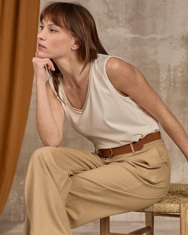 Pantalon fluide beige Pantalon fluide beige