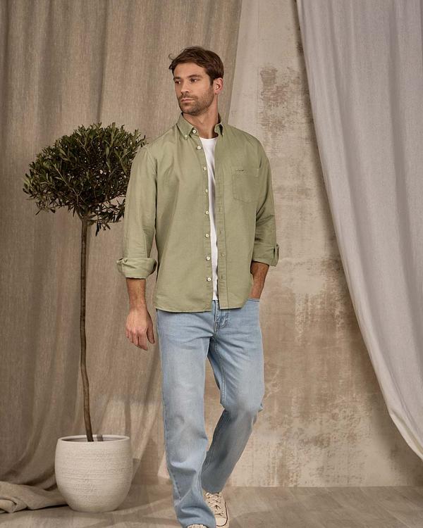 Chemise unie vert Chemise unie vert