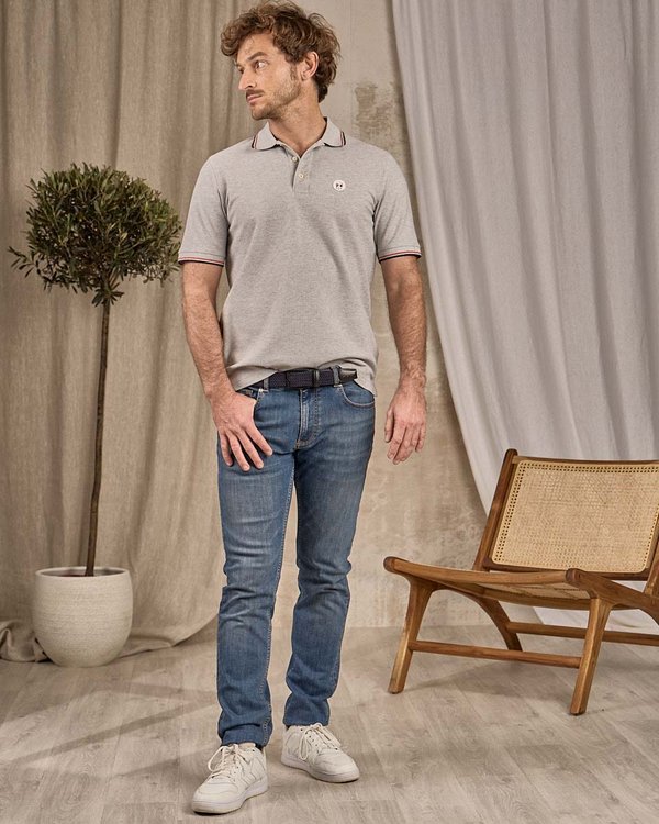 Polo manches longues gris Polo manches longues gris