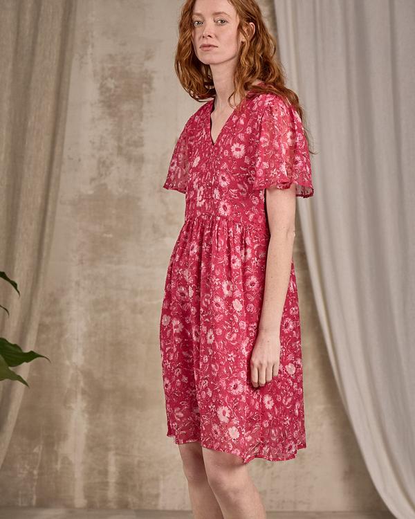Robe midi fleurie rose Robe midi fleurie rose