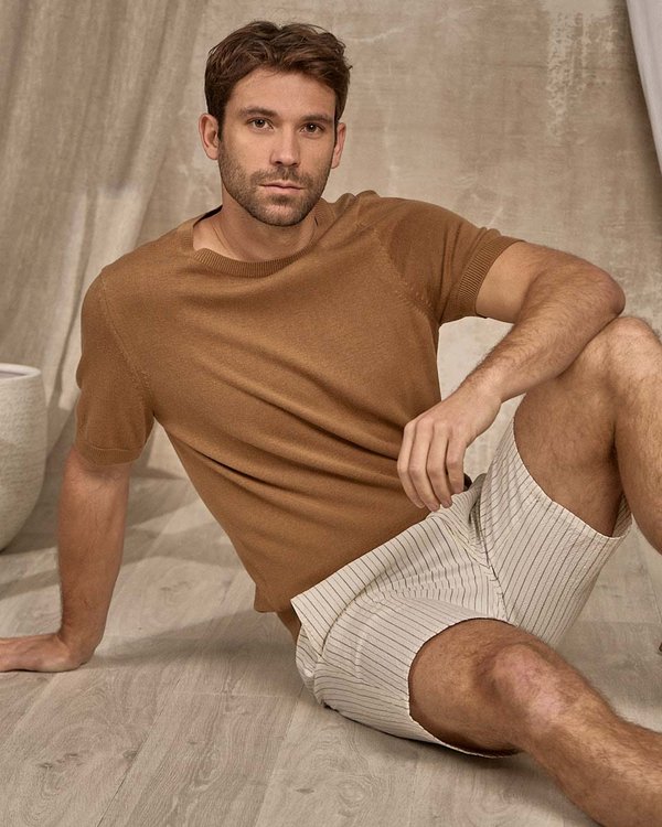 T-shirt maille beige T-shirt maille beige
