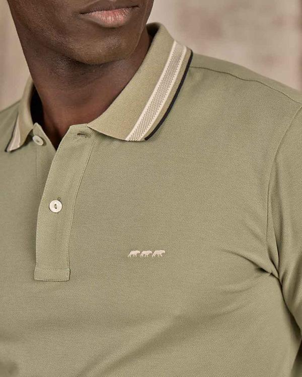 Polo col rayé vert Polo col rayé vert