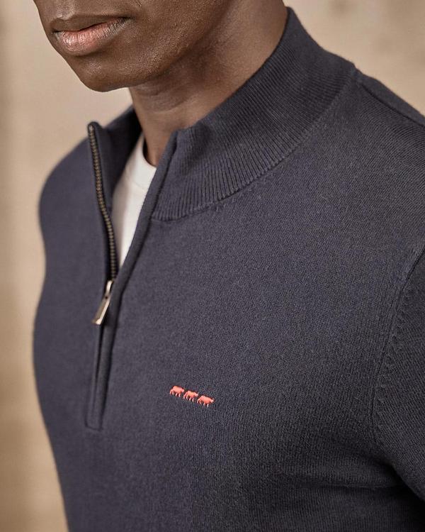 Pull col camionneur bleu Pull col camionneur bleu